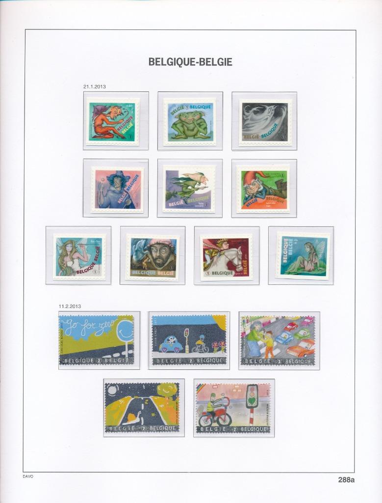 Jaar 2013 België supplement 1b, op gratis DAVO Luxe, Postzegels en Munten, Ophalen of Verzenden, Postfris, Postfris