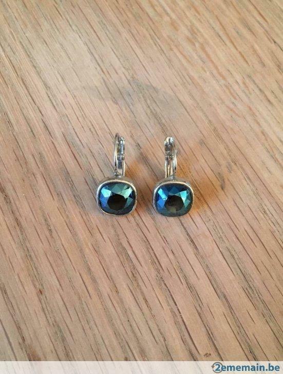 Boucles d'oreilles TWICE AS NICE bleues neuves, Nieuw