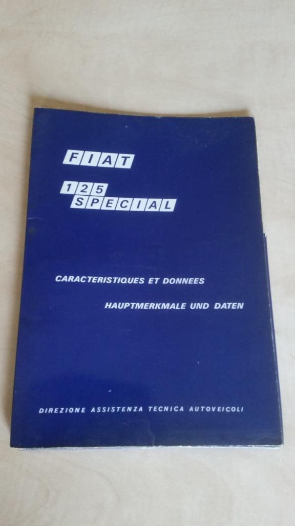 Fiat 125 special werkplaatskaft. Duits- en franstalig., Ophalen of Verzenden, Gebruikt, Fiat