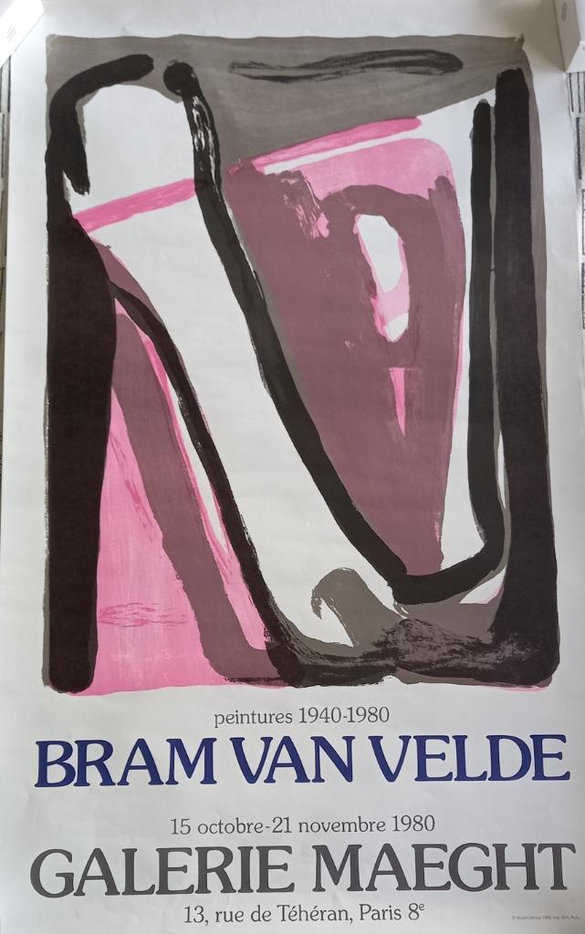 Lithografische affiche Bram Van Velde, Ophalen of Verzenden