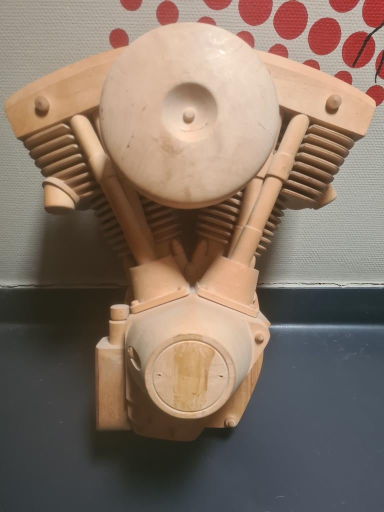 Houten harley blok, Motoren, Ophalen