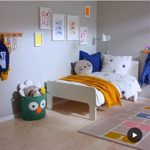 Te koop – IKEA MEGROEIBED kinderbed (2 stuks), Ophalen, Zo goed als nieuw, Lattenbodem