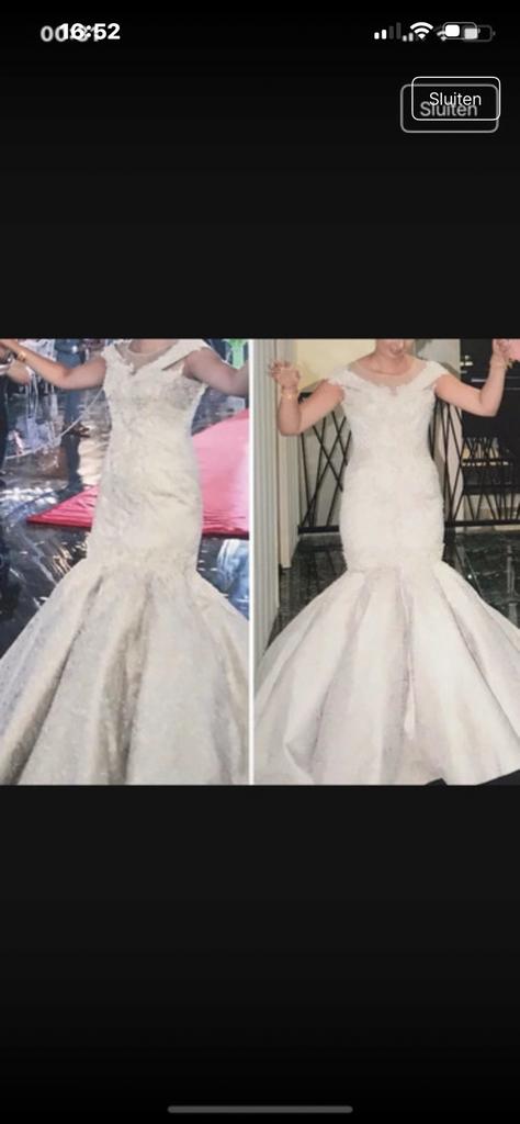 Cream Gala / Bride Jurk, Ophalen, Zo goed als nieuw, Trouwjurk