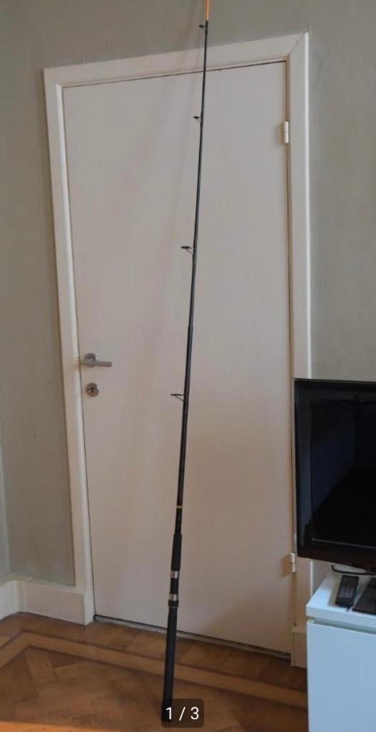 Hengel Shakespeare Acclaim Boar Rod Carbon lengte 2,40m, Ophalen, Gebruikt, Vaste hengel
