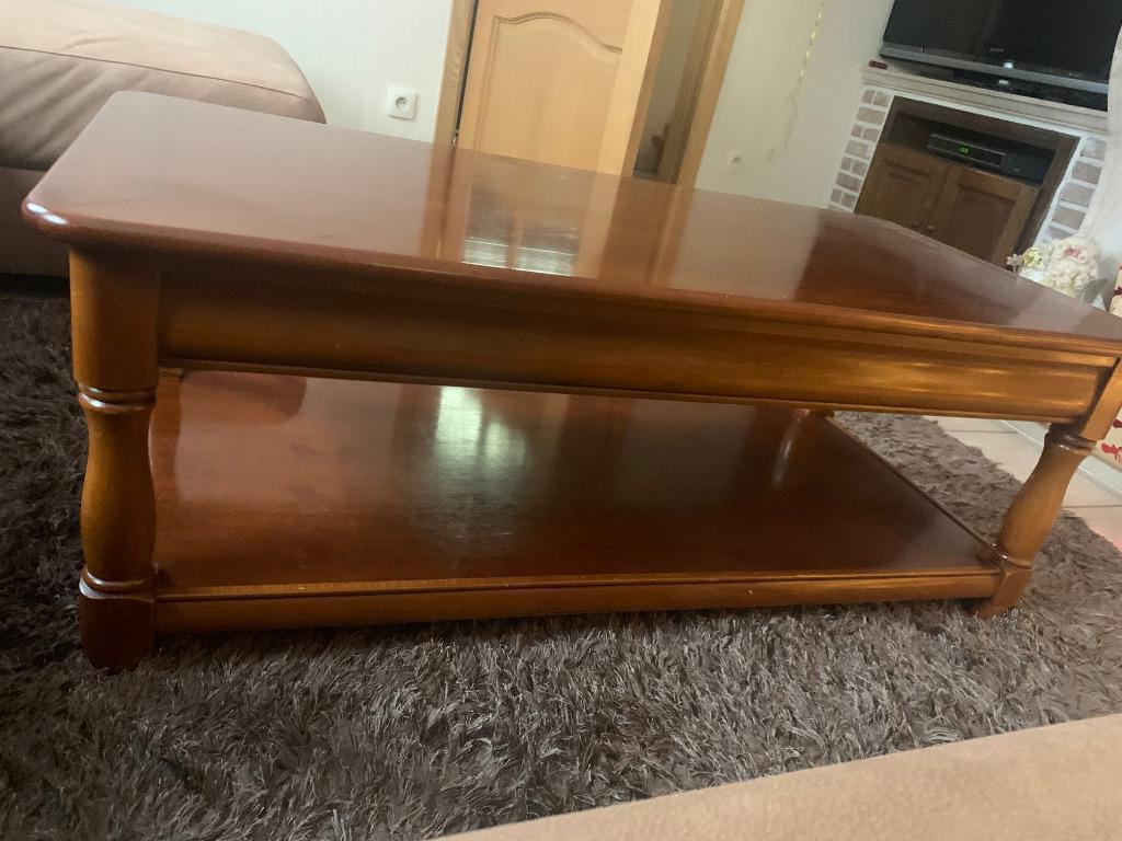 table basse, Maison & Meubles, Tables | Tables de salon, 100 à 150 cm, Moins de 50 cm, Cerisier, Comme neuf