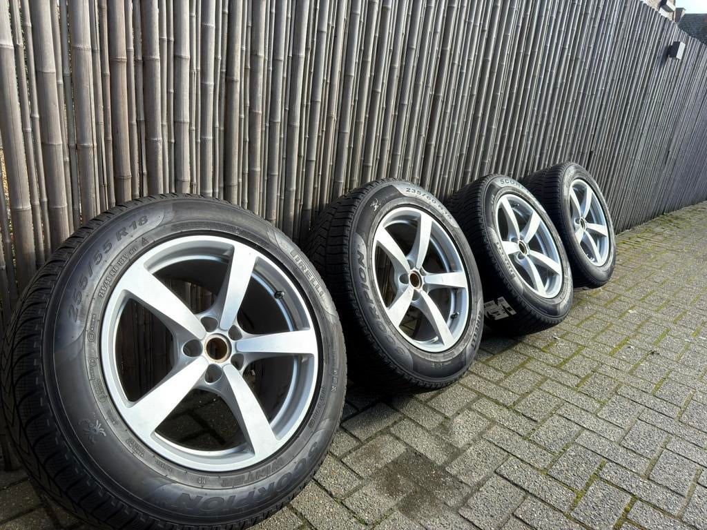 5x112 winter wielen set, Ophalen, 18 inch, 255 mm, Banden en Velgen