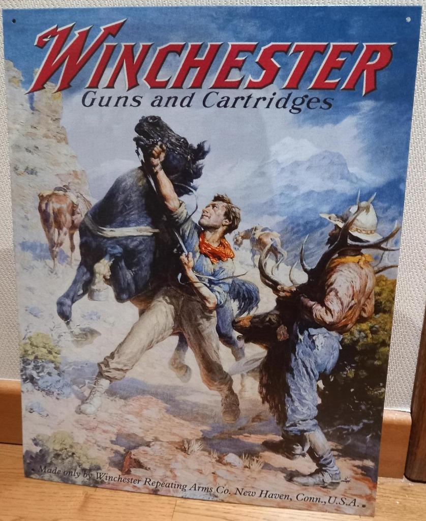 Winchester blikken plaat 3, Verzamelen, Ophalen of Verzenden