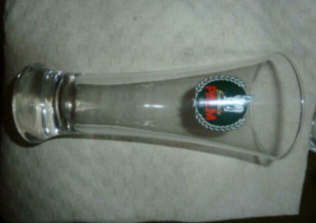 #I bier glas SPECIALE PALM " fluitje ; logo met krans ", Ophalen of Verzenden, Nieuw, Bierglas