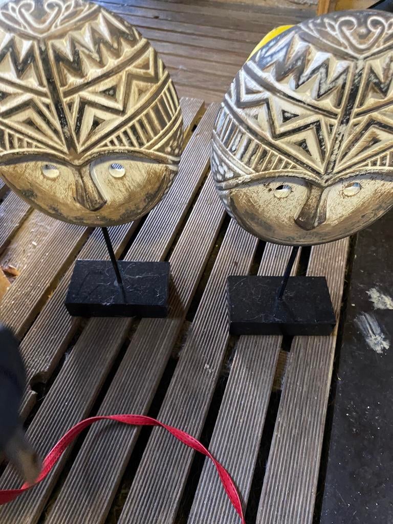 2 houten beelden, Ophalen, Zo goed als nieuw