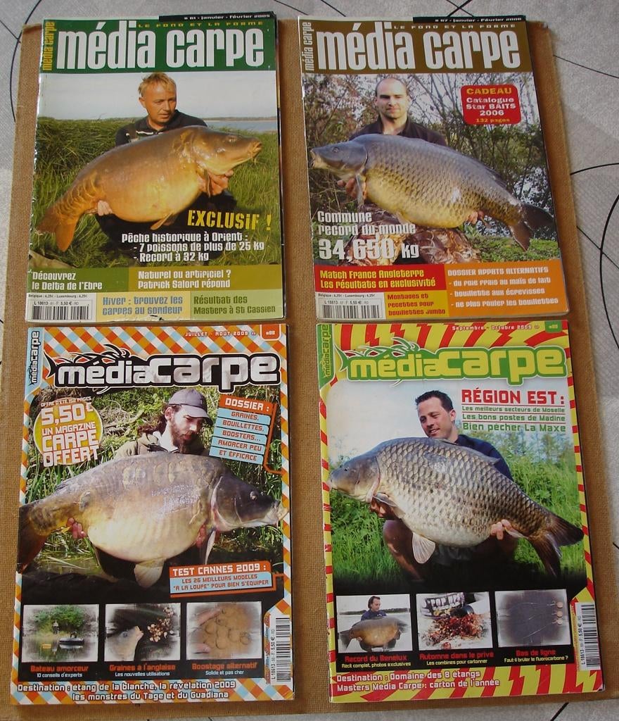 4 x magazine carpe, Watersport en Boten, Ophalen, Gebruikt, Boek of Tijdschrift