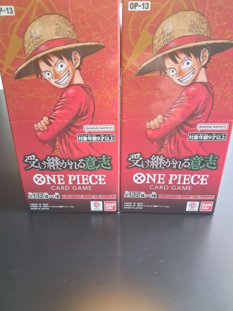 Collectable One Piece + 2 times common cards OP13 Boxes, Ophalen of Verzenden