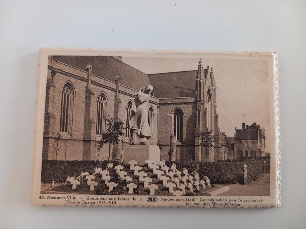 Postkaart Nieuwpoort West-Vlaanderen Oorlog gedenkteken, Verzamelen, Ophalen of Verzenden, Ongelopen, West-Vlaanderen