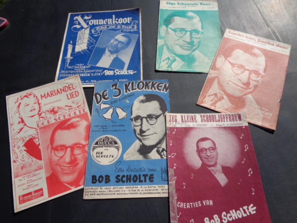 LOT partituren Bob Scholte , 6 stuks, Boeken, Muziek, Ophalen of Verzenden, Gelezen
