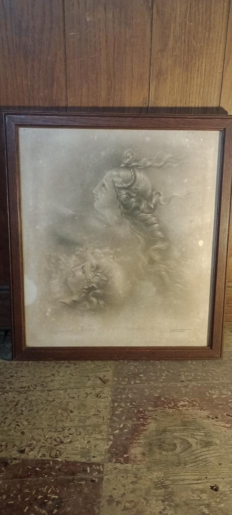 Gravure très ancienne, G. Engelmann, 1821, 57x42, n97, Antiquités & Art, Enlèvement ou Envoi