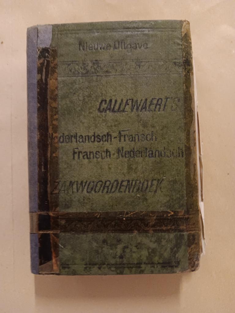 Ancien dictionnaire Callewaerts, Livres, Enlèvement