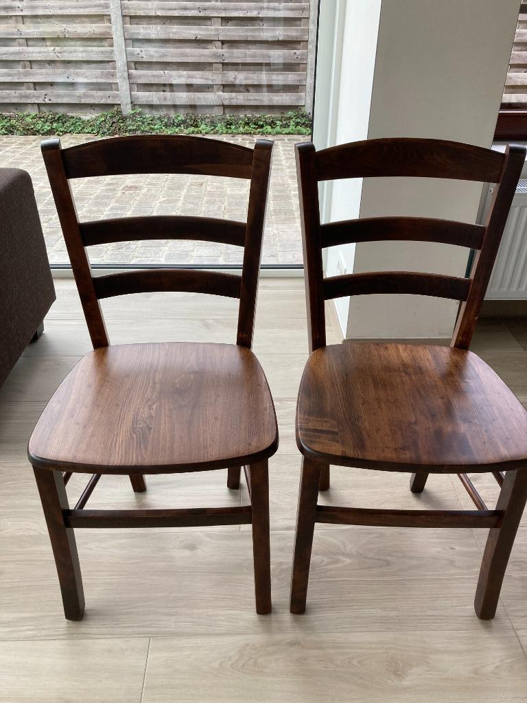 2 keukenstoelen, Ophalen, Twee, Bruin, Zo goed als nieuw