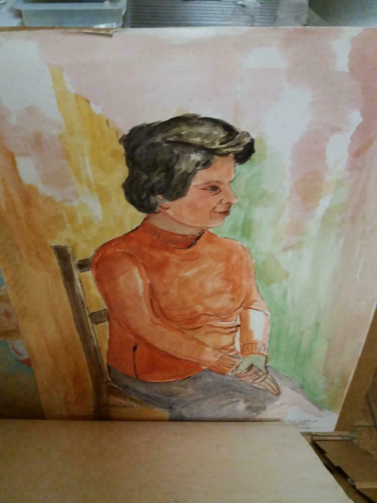 Tekening / Aquarelle Jan Quintens -- 2 zijden met afbeelding, Antiek en Kunst, Ophalen of Verzenden