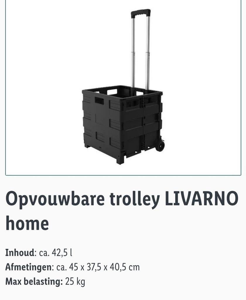 Opvouwbaar- Boodschappen kar trolley winkelkar, Handtassen en Accessoires, Ophalen of Verzenden, Nieuw
