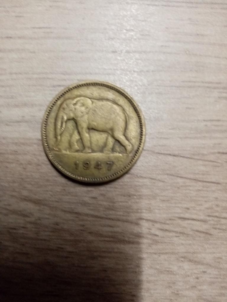 2 fr Belgisch Congo 1947    10€, Enlèvement