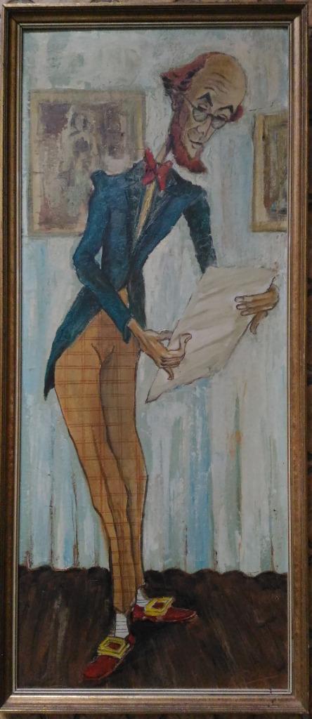 Huile/tissu/assiette M BEUN « le professeur fou », Enlèvement