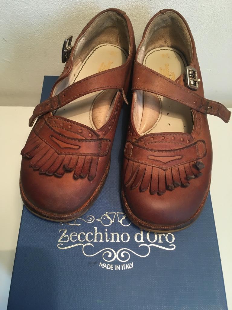Chaussures en cuir pour filles - 28 - Zecchino d'oro, Ophalen, Gebruikt, Meisje, Schoenen