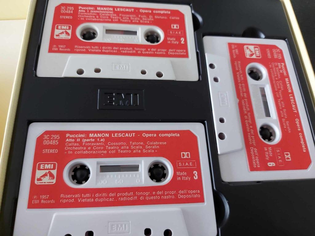 PUCCINI - Manon Lescaut BOX 3 x CASSETTES / EMI - 293-00484, Enlèvement ou Envoi, Originale, Classique, Utilisé