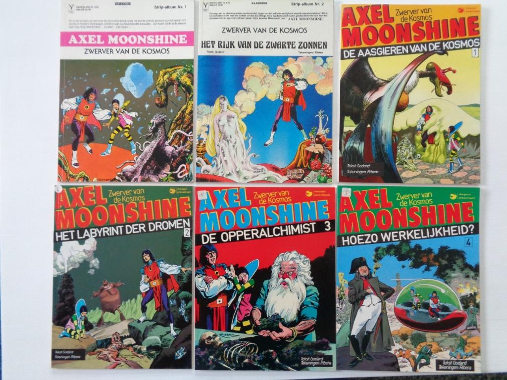 Axel Moonshine - album V1-V6 - 1e dr. 1979/84, Boeken, Ophalen of Verzenden