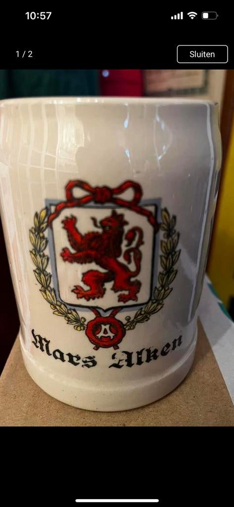 Bierpul Cristal Alken Mars, Ophalen of Verzenden, Zo goed als nieuw