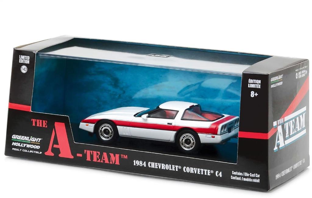 The A-Team 1983 TV Series - 1984 Chevrolet Corvette C4 1:43, Overige merken, Auto, Nieuw, Askgl@greenlighttoys.com