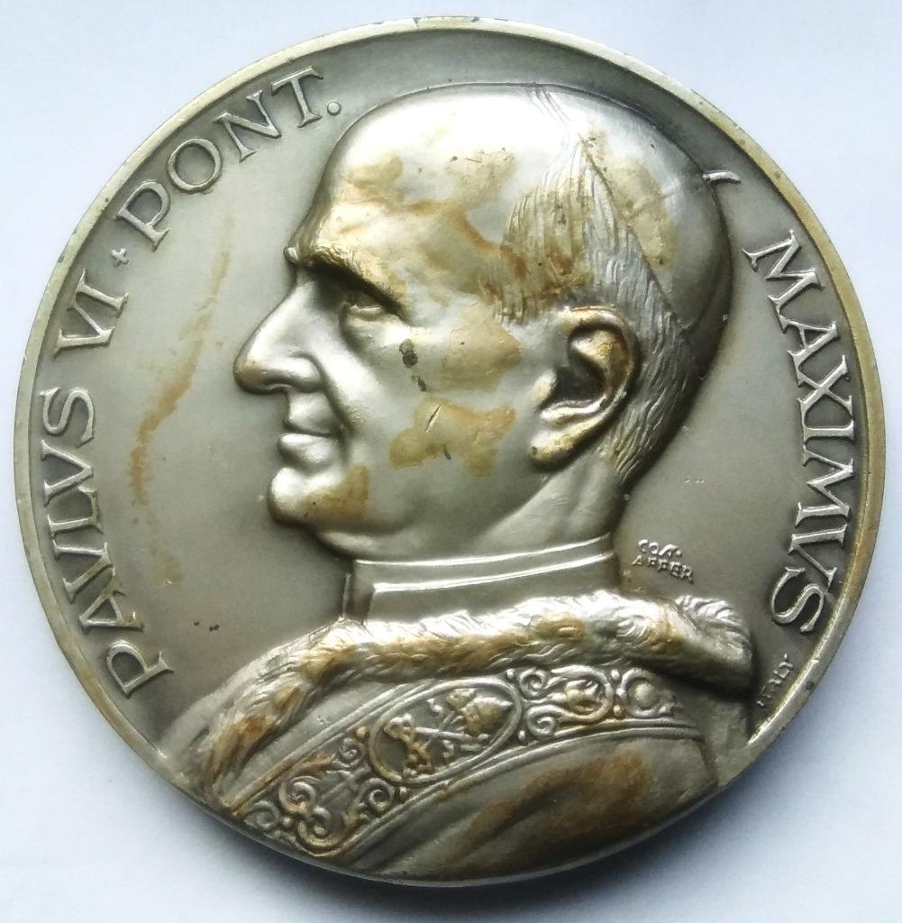 medaille paus paulus 6 pont maximus - Maria, Ophalen of Verzenden, Overige materialen
