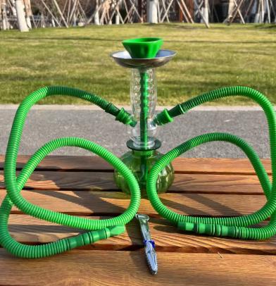 Belle pipe à eau Shisha/acrylique avec double tuyau (25 cm), Enlèvement ou Envoi, Neuf, Narguilé