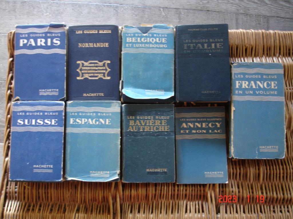 collection de 9 Guides Bleu vintage, Boeken, Ophalen of Verzenden, Zo goed als nieuw, Reisgids of -boek
