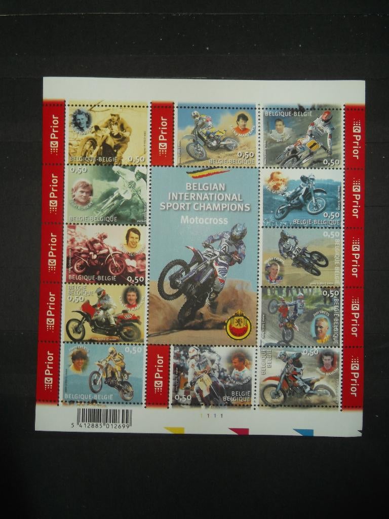 BL117 Motocross MNH, Postzegels en Munten, Ophalen of Verzenden, Postfris, Frankeerzegel, Sport