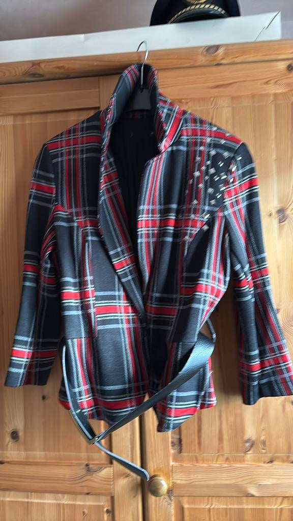 Rinascimento zwart rood grijs blazer met centuur XL, Ophalen of Verzenden, Zo goed als nieuw