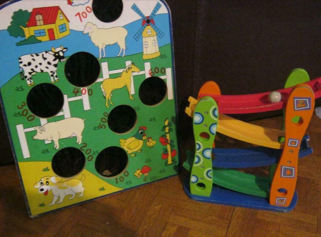 Houten speelgoed knikkerbaan, Kinderen en Baby's, Speelgoed | Houten speelgoed, Ophalen of Verzenden, Gebruikt