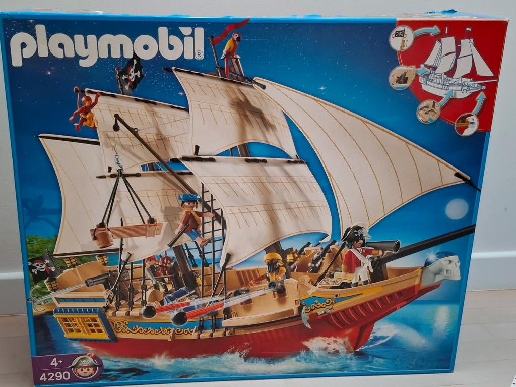 Playmobil piratenboot groot model 4290, Kinderen en Baby's, Speelgoed | Playmobil, Ophalen, Zo goed als nieuw, Complete set