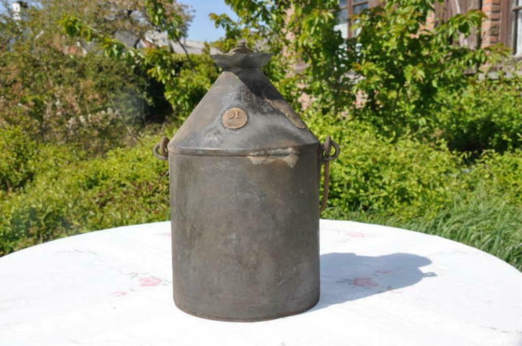 §  bidon a huile en metal 5 litres vintage, Enlèvement ou Envoi, Utilisé