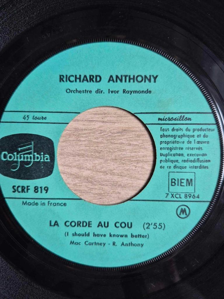 Singel Richard Anthony, Enlèvement ou Envoi