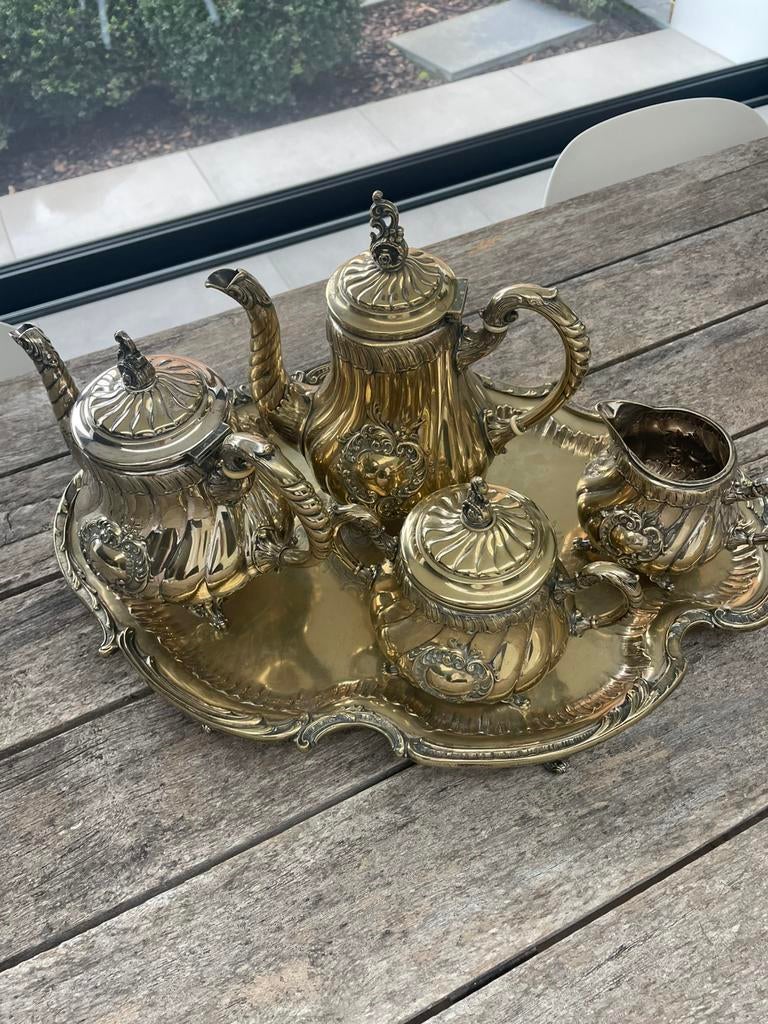 Verzilverd metaal, Antiek en Kunst, Antiek | Servies compleet, Ophalen