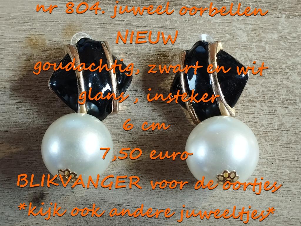 804. Bijou : boucles d'oreilles, NEUF, frais de port inclus, Autres matériaux, Noir, Envoi, Neuf