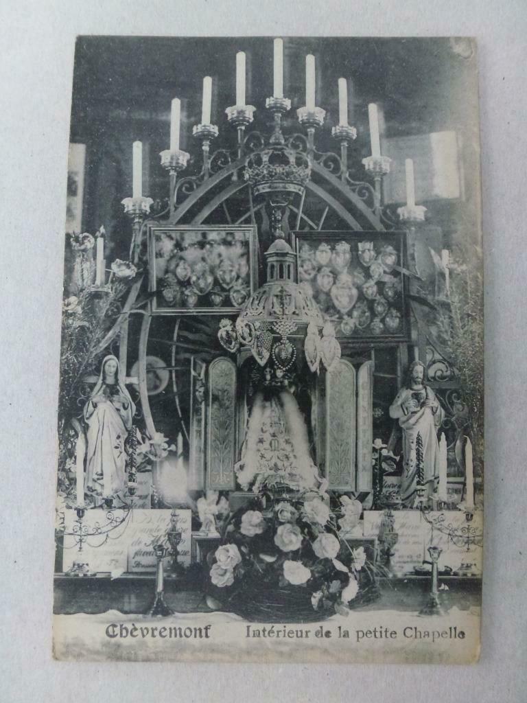 Chèvremont Intérieur de la petite Chapelle, Envoi, Avant 1920, Affranchie, Liège