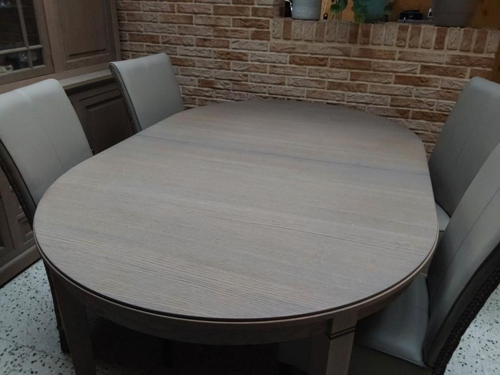 Table de salle à manger + 6 chaises, Enlèvement, Comme neuf