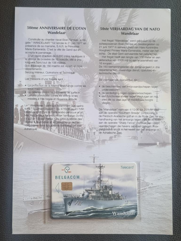 Télécarte The Wanderer Belgacom Navo, Collections, Enlèvement ou Envoi, Marine, Autres types
