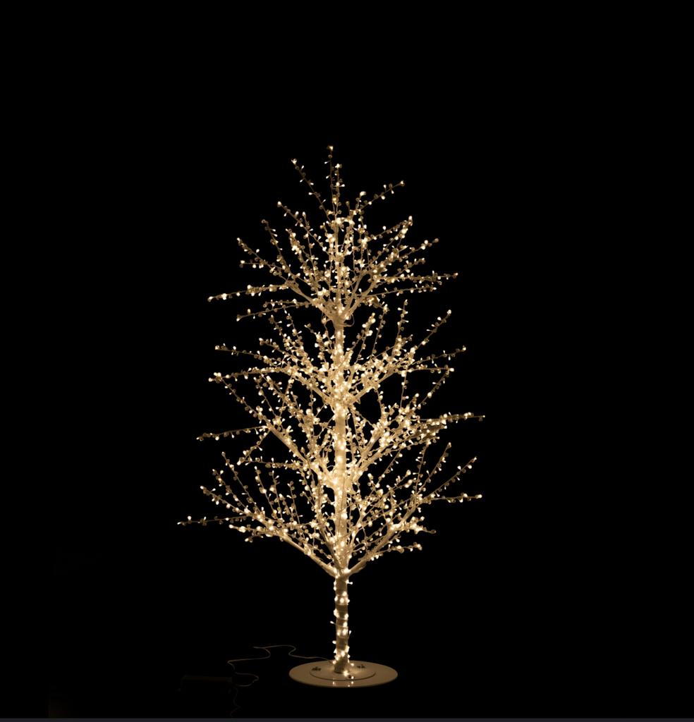 Sapin décoratif intérieur ou extérieur lumineux led blanc., Enlèvement