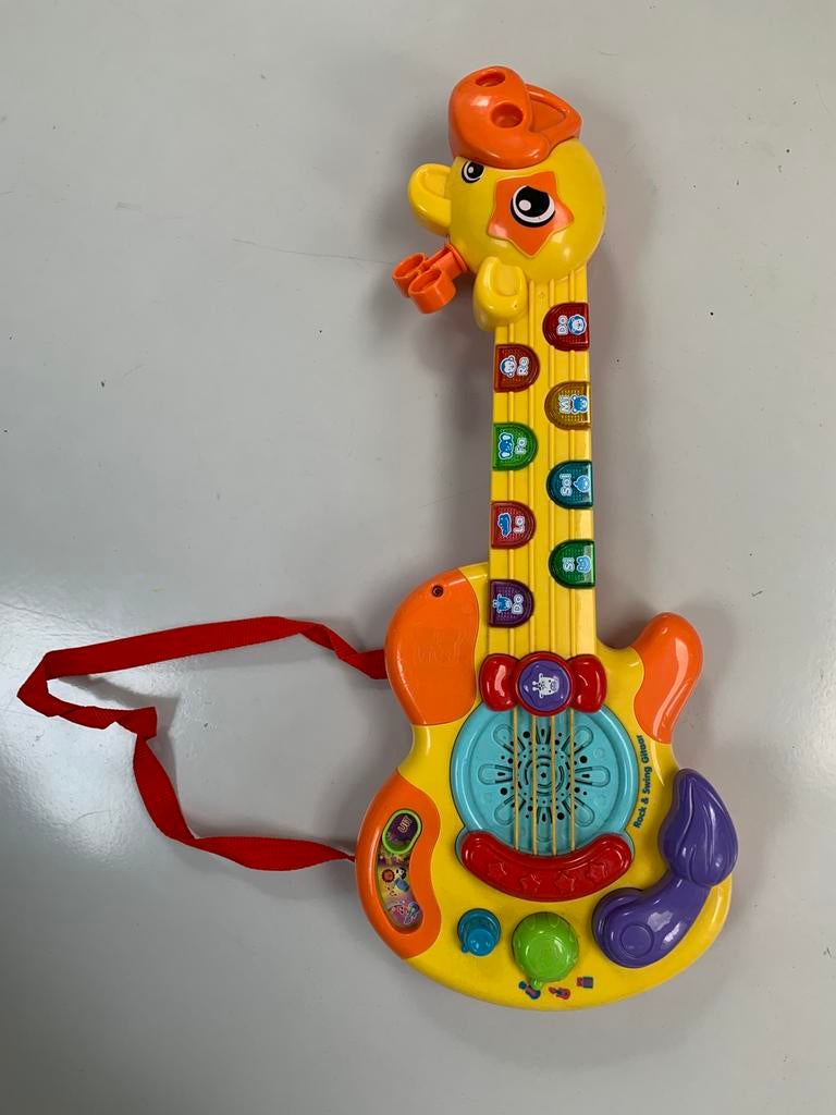 Giraf speelgoed gitaar met muziek, Ophalen, Gebruikt