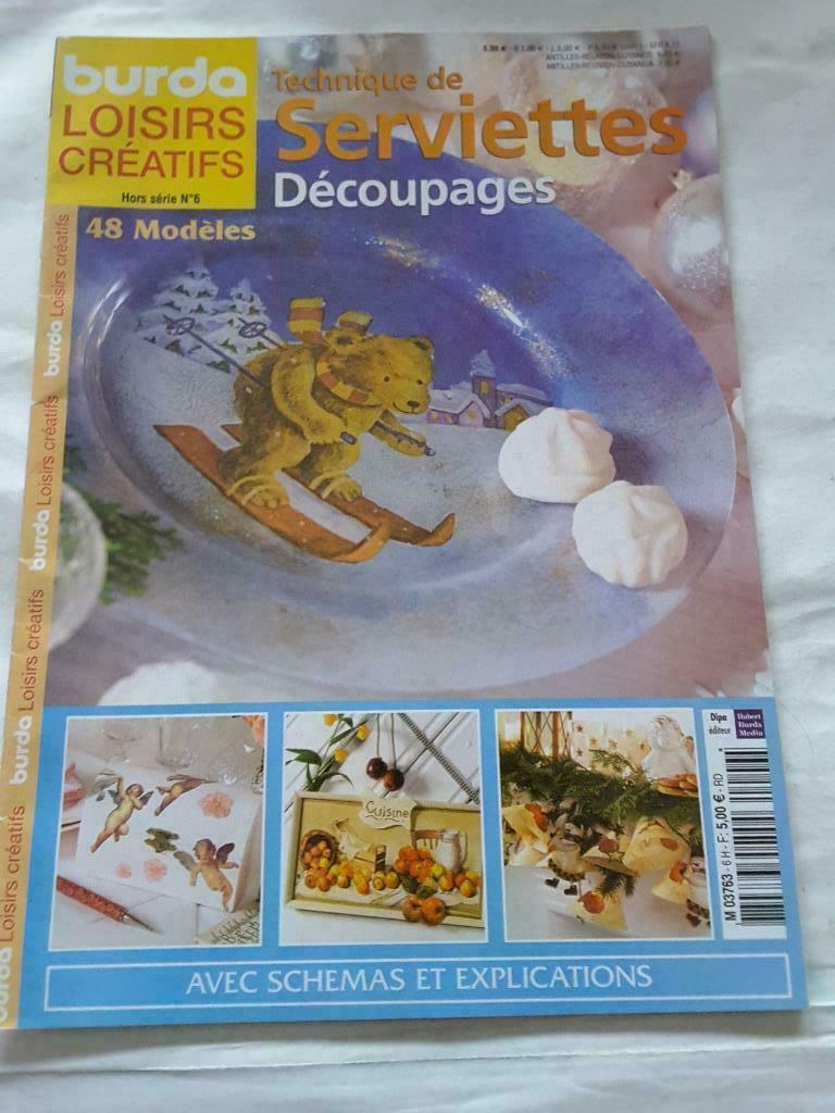 revue burda loisirs créatifs HS n6 technique de serviettes, Boeken, Tijdschriften en Kranten, Nieuw, Ophalen of Verzenden
