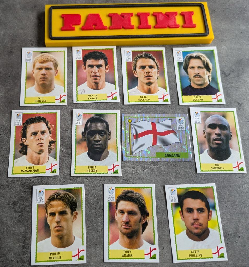 AUTOCOLLANTS foot PANINI EURO 2000 11X ANGLAIS rare avec i, Envoi, Neuf