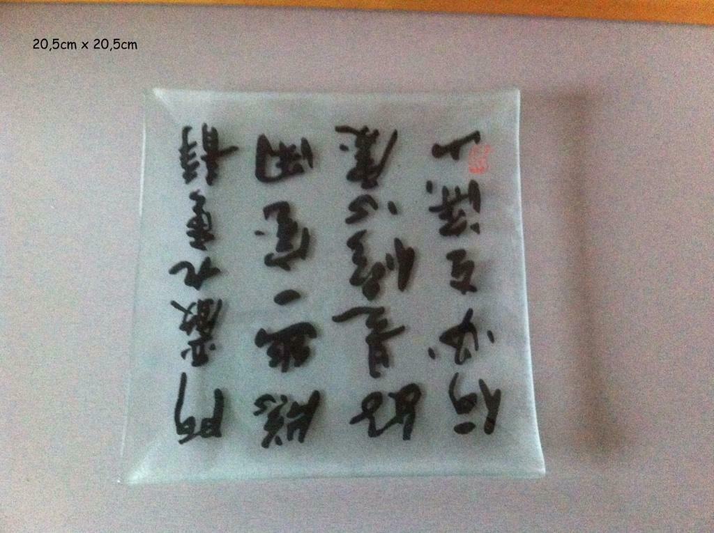 2 Chinese glazen schaaltjes, Huis en Inrichting, Gebruikt, Schaal, Vierkant, Ophalen of Verzenden