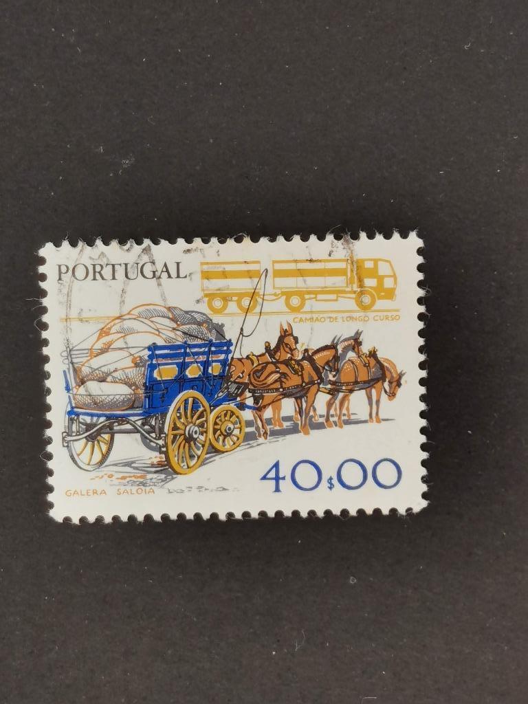 Portugal 1979 - cheval et charrette, camion avec remorque, Enlèvement ou Envoi, Portugal, Affranchi
