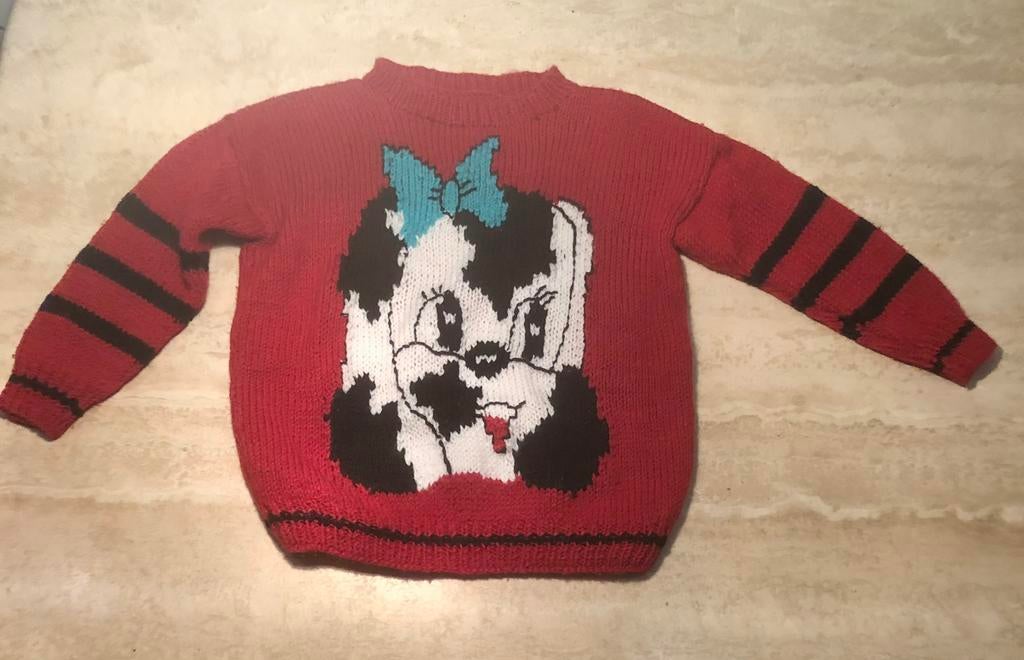 Pull en tricot main, Comme neuf, Fait main, Garçon ou Fille, Pull ou Veste